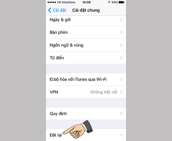 Đặt lại Đặt lại